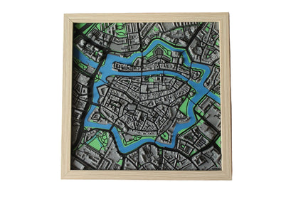 Zwolle 3d plattegrond hout